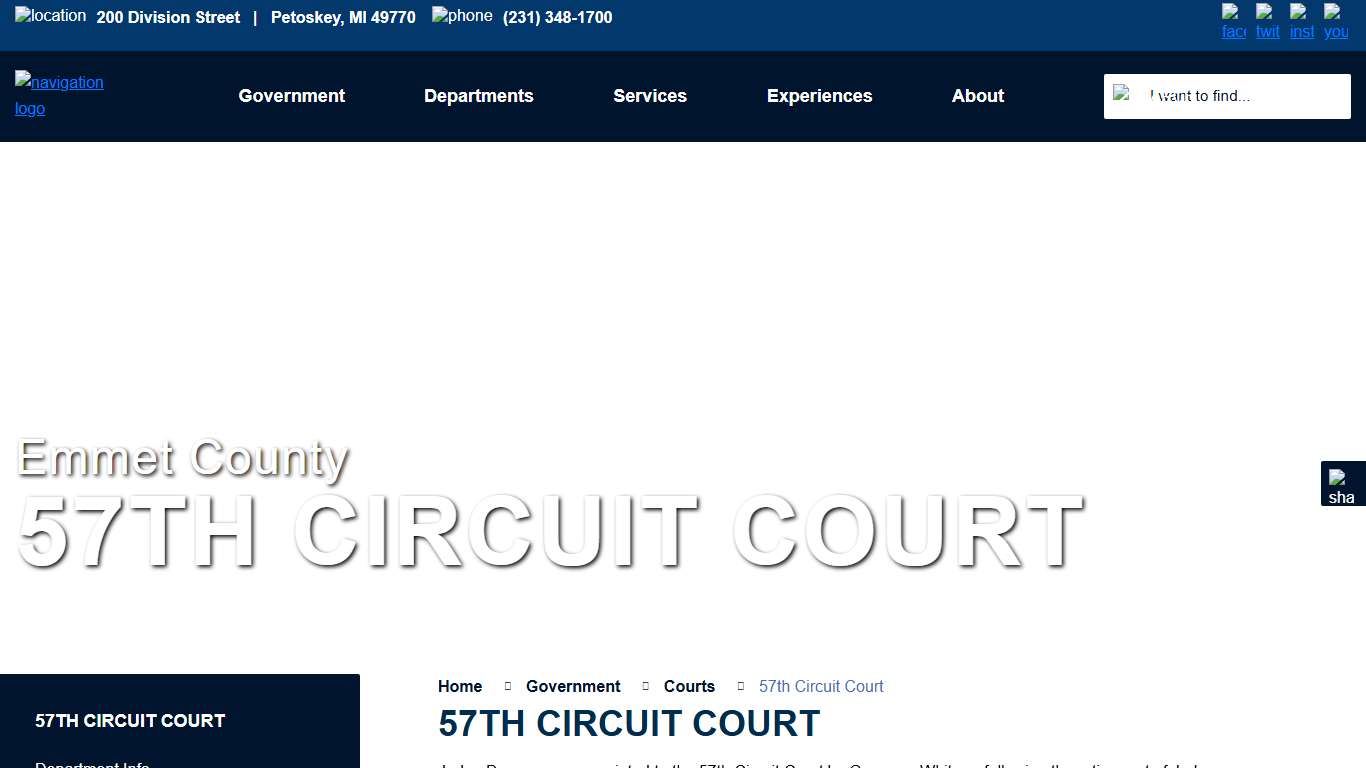 57th Circuit Court Emmet County, MI